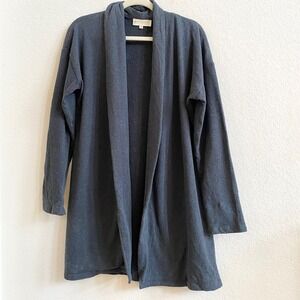 Synergy Organic Clothing Charcoal Gray‎ Cardigan Sweater Long Sleeve Size M
